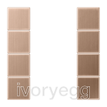 F50 LS Range Cover kit, 4-gang, metal, PVD-coated, brushed bronze