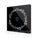 Flat RGB 1. Glass capacitive push button - 1 button - 360° Custom
