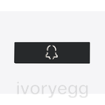 Nameplate on one call button, bell symbol, Graphite black