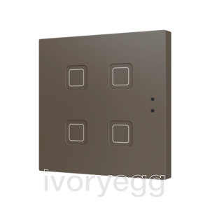 Tecla RGB 4. PC-ABS Capacitive push button - 4 buttons - Mocha