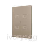 Tecla XL X4. PC-ABS Capacitive push button - 4 buttons - Champagne
