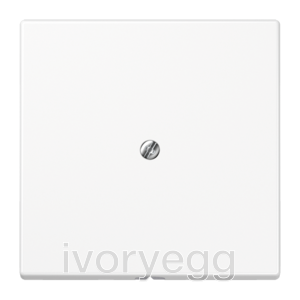 LS Range cable outlet with centre plate and insert, matt snow white