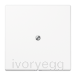 LS Range cable outlet with centre plate and insert, matt snow white