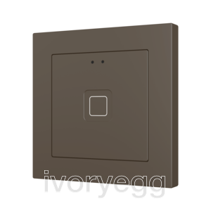Tecla RGB 55 X1. PC-ABS Capacitive push button 55x55 - 1 button - Mocha