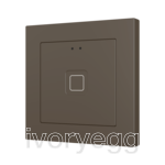Tecla RGB 55 X1. PC-ABS Capacitive push button 55x55 - 1 button - Mocha
