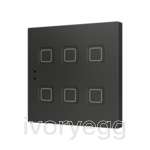 Tecla RGB 6. PC-ABS Capacitive push button - 6 buttons - Anthracite