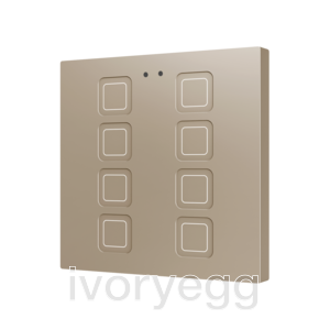 Tecla RGB 8. PC-ABS Capacitive push button - 8 buttons - Champagne