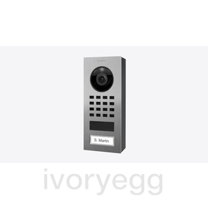 IP intercom, Surface Mount, 1-button, Incl. SM housing, V2A stainless steel, brushed