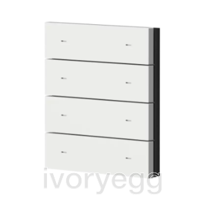 iONprime White Plastic 4 Gang Rocker Set