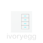 4-Rockers Configurations keypad with backlit text, symbols, proximity sensor, mounting right