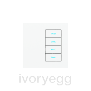 4 Rockers configurations keypad with backlit text symbols, proximity sensor, mounting left