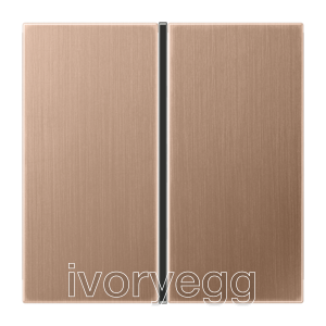 F40 LS Range Cover kit, 1-gang, metal, PVD-coated, brushed bronze