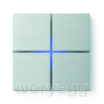 Basalte Sentido CresNET 4 Button Switch in Brushed Aluminium