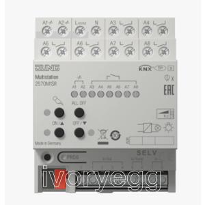 KNX multi station compact, rail mounting device, 4 rail units, secure
