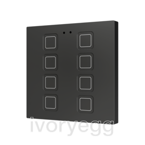Tecla RGB 8. PC-ABS Capacitive push button - 8 buttons - Anthracite