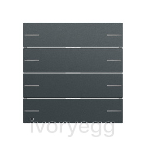Rocker set, 4-gang for pushbutton sensor 4.70, anthracite