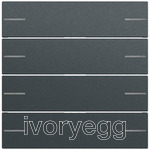 Rocker set, 4-gang for pushbutton sensor 4.70, anthracite