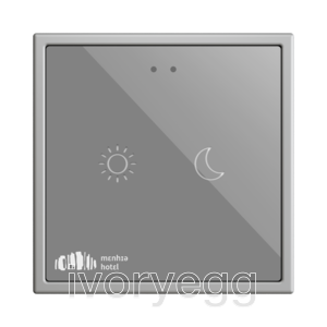 Flat 70 X2. PC-ABS Capacitive push button 70x70 - 2 buttons - Custom 