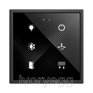Flat 70 X6. PC-ABS Capacitive push button 70x70 - 6 buttons - Custom