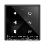 Flat 70 X6. PC-ABS Capacitive push button 70x70 - 6 buttons - Custom