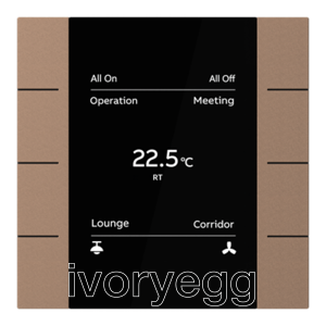 Yurika KNX sensor Control element 4/8-fold, FM, Mocha