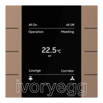 Yurika KNX sensor Control element 4/8-fold, FM, Mocha