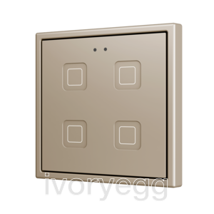 Tecla 70 X4. PC-ABS Capacitive push button 70x70 - 4 buttons -Champagne