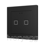 Tecla RGB 55 X2. PC-ABS Capacitive push button 55x55 - 2 buttons - Anthracite