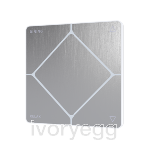 TAP-5 ALPHA Touch Switch - Cresnet, Brushed Stainless Steel, Engraved