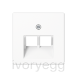 centre plate for modular jack socket