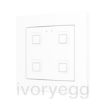 Tecla RGB 55 X4. PC-ABS Capacitive push button 55x55 - 4 buttons - White