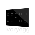 Flat XL X10. Glass capacitive push button - 10 buttons - Anthracite
