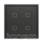 Tecla 70 X4. PC-ABS Capacitive push button 70x70 - 4 buttons -Anthracite