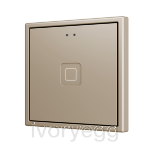 Tecla 70 X1. PC-ABS Capacitive push button 70x70 - 1 buttons - Champagne