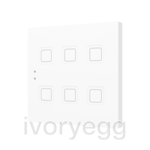 Tecla 6. PC-ABS Capacitive push button - 6 buttons - White