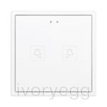 Tecla 70 X2. PC-ABS Capacitive push button 70x70 - 2 buttons - Custom