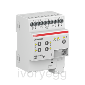 Blind/Roller Shutter Actuator, Travel detection, 4-fold, 24 V DC, Manual Operation, MDRC