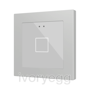 Flat RGB 55 X1. Glass capacitive push button 55x55 - 1 button - Silver