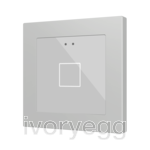 Flat RGB 55 X1. Glass capacitive push button 55x55 - 1 button - Silver