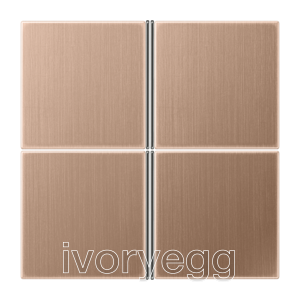 F40 LS Range Cover kit, 4-gang, metal, PVD-coated, brushed bronze