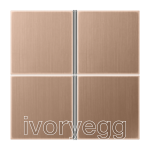 F40 LS Range Cover kit, 4-gang, metal, PVD-coated, brushed bronze