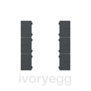 Rocker set, 3-gang for pushbutton sensor 4.55 Plus, anthracite