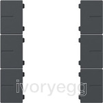 Rocker set, 3-gang for pushbutton sensor 4.55 Plus, anthracite
