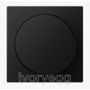 Centre plate with knob, thermoplastic lacquered, A range, matt graphite black
