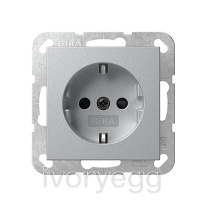 SCHUKO socket outlet 16 A 250 V~ with increased contact protection, without mounting claws Screw terminals