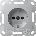 SCHUKO socket outlet 16 A 250 V~ with increased contact protection, without mounting claws Screw terminals