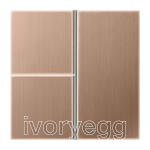 F40 LS Range Cover kit, 3-gang, metal, PVD-coated, brushed bronze