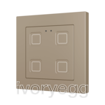 Tecla 55 X4. PC-ABS Capacitive push button 55x55 - 4 buttons - Champagne