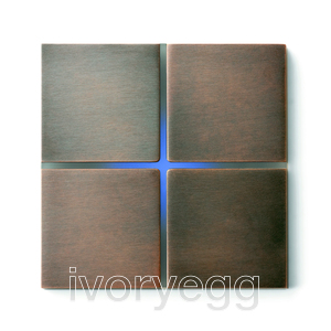 Basalte Sentido CresNET 4 Button Switch in Bronze
