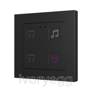 Tecla RGB 55 X4. PC-ABS Capacitive push button 55x55 - 4 buttons - Custom